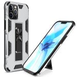 Wholesale Military Grade Armor Protection Stand Magnetic Feature Case for iPhone 12 Pro Max 6.7 (Silver)